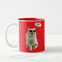 White Persian Disc Golf Tweekleurige Koffiemok