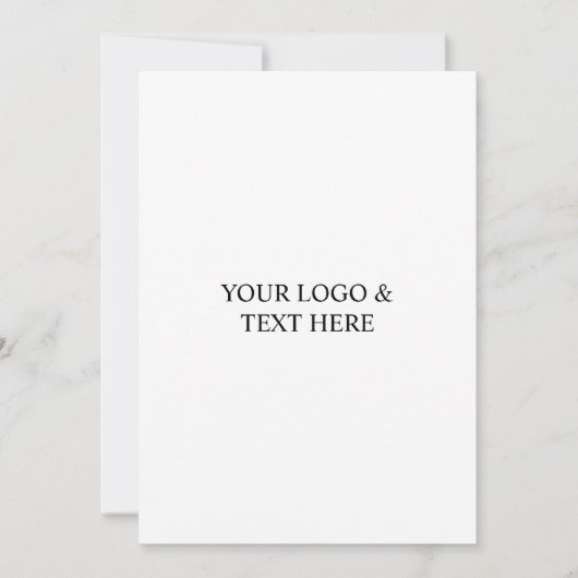 White Personalized – Your Logo & Text Here Aankondiging (Voorkant)
