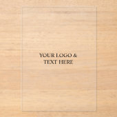 White Personalized – Your Logo & Text Here Acryl Uitnodigingen (Voorkant)