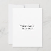 White Personalized – Your Logo & Text Here Bedankkaart (Voorkant)