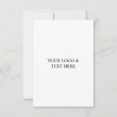White Personalized – Your Logo & Text Here Bedankkaart (Voorkant)