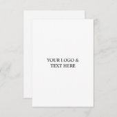 White Personalized – Your Logo & Text Here Bedankkaart (Voorkant / Achterkant)
