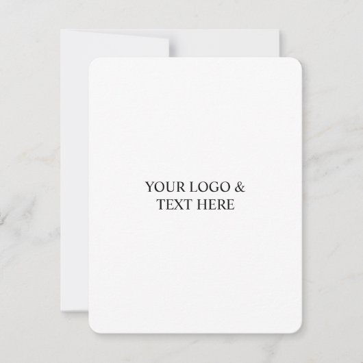 White Personalized – Your Logo & Text Here Bedankkaart (Voorkant)