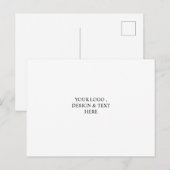 White Personalized – Your Logo & Text Here Briefkaart (Voorkant / Achterkant)