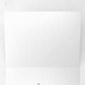 White Personalized – Your Logo & Text Here Drieluik Kaart (Binnenzijde eerst)