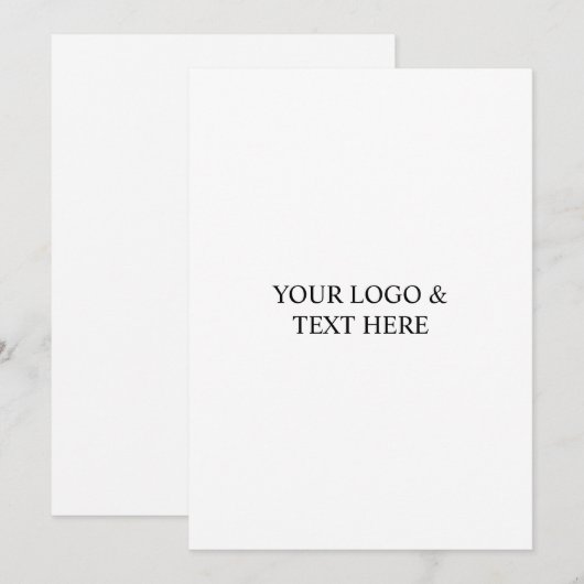 White Personalized – Your Logo & Text Here Feestdagenkaart (Voorkant / Achterkant)