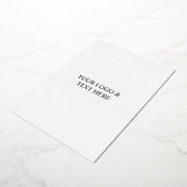 White Personalized – Your Logo & Text Here Folie Feestdagenkaart (Gedraaid)