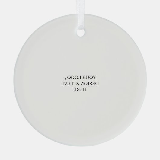 White Personalized – Your Logo & Text Here Glas Ornament (Achterkant)