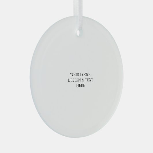 White Personalized – Your Logo & Text Here Glas Ornament (Voorkant Rechts)