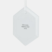 White Personalized – Your Logo & Text Here Glas Ornament (Voorkant links)