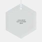 White Personalized – Your Logo & Text Here Glas Ornament (Achterkant)