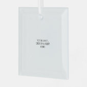 White Personalized – Your Logo & Text Here Glas Ornament (Voorkant links)
