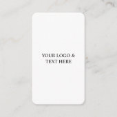 White Personalized – Your Logo & Text Here Informatiekaartje (Voorkant)