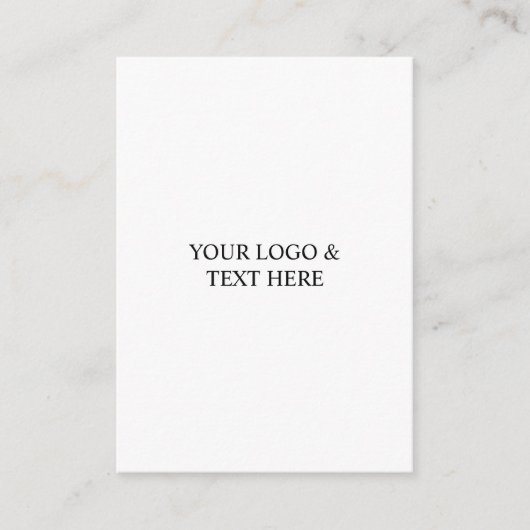 White Personalized – Your Logo & Text Here Informatiekaartje (Voorkant)