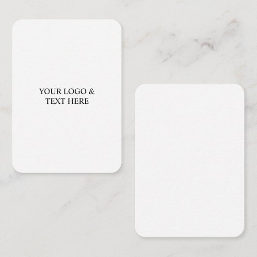 White Personalized – Your Logo & Text Here Informatiekaartje (Voorkant / Achterkant)