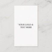 White Personalized – Your Logo & Text Here Informatiekaartje (Voorkant)