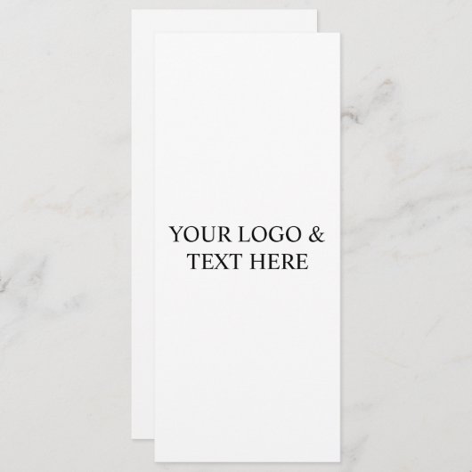 White Personalized – Your Logo & Text Here Kaart (Voorkant / Achterkant)