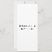 White Personalized – Your Logo & Text Here Kaart (Voorkant)