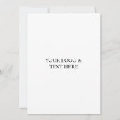 White Personalized – Your Logo & Text Here Kaart (Voorkant)