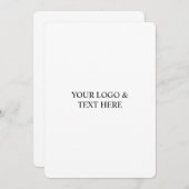 White Personalized – Your Logo & Text Here Kaart (Voorkant / Achterkant)