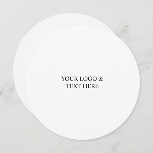 White Personalized – Your Logo & Text Here Kaart (Voorkant / Achterkant)