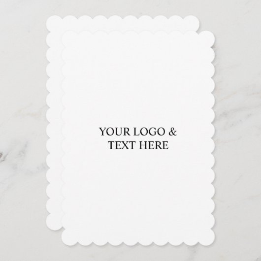 White Personalized – Your Logo & Text Here Kaart (Voorkant / Achterkant)