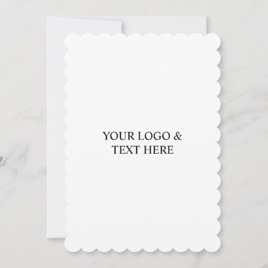 White Personalized – Your Logo & Text Here Kaart (Voorkant)