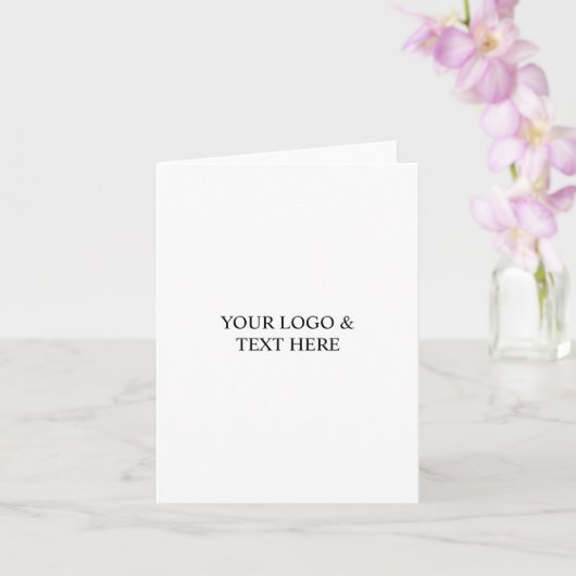 White Personalized – Your Logo & Text Here Kaart (Orchidee)