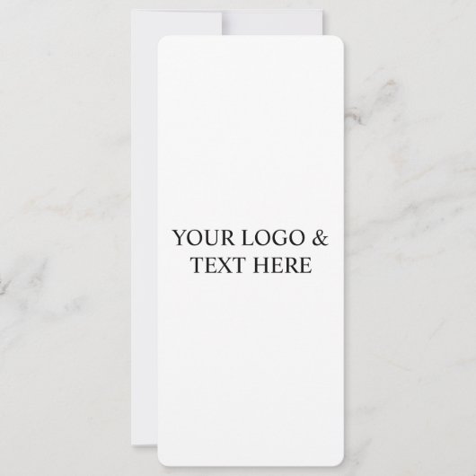 White Personalized – Your Logo & Text Here Kaart (Voorkant)