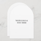 White Personalized – Your Logo & Text Here Kaart (Voorkant / Achterkant)