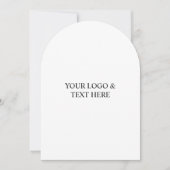 White Personalized – Your Logo & Text Here Kaart (Voorkant)