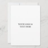 White Personalized – Your Logo & Text Here Kaart (Voorkant)