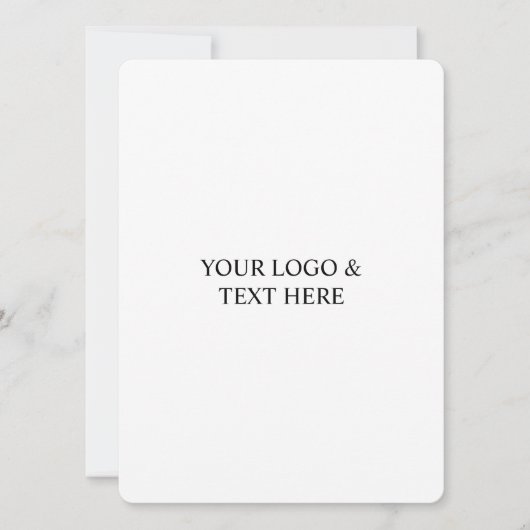 White Personalized – Your Logo & Text Here Kaart (Voorkant)
