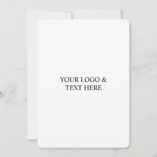 White Personalized – Your Logo & Text Here Kaart (Voorkant)