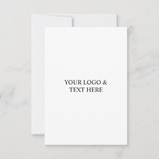 White Personalized – Your Logo & Text Here Kaart (Voorkant)