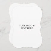 White Personalized – Your Logo & Text Here Kaart (Voorkant / Achterkant)