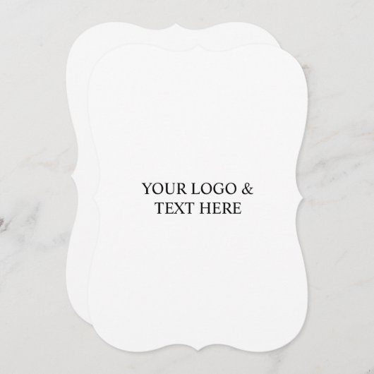 White Personalized – Your Logo & Text Here Kaart (Voorkant / Achterkant)
