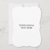 White Personalized – Your Logo & Text Here Kaart (Voorkant)