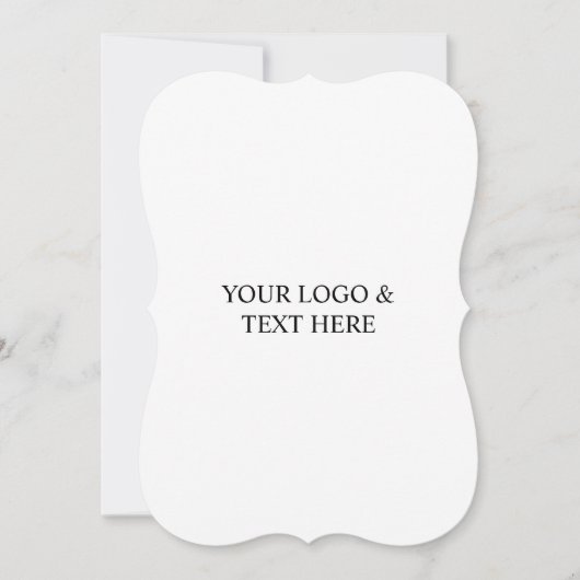 White Personalized – Your Logo & Text Here Kaart (Voorkant)