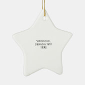 White Personalized – Your Logo & Text Here Keramisch Ornament (Rechts)