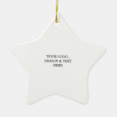 White Personalized – Your Logo & Text Here Keramisch Ornament (Voorkant)