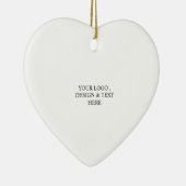 White Personalized – Your Logo & Text Here Keramisch Ornament (Rechts)
