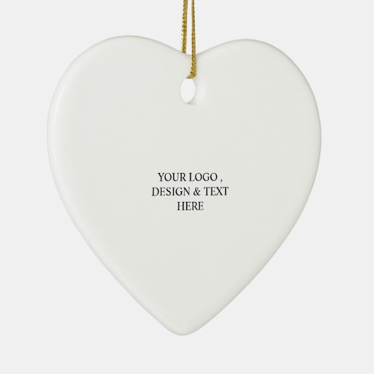 White Personalized – Your Logo & Text Here Keramisch Ornament (Rechts)