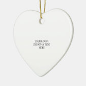 White Personalized – Your Logo & Text Here Keramisch Ornament (Links)