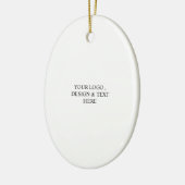 White Personalized – Your Logo & Text Here Keramisch Ornament (Links)