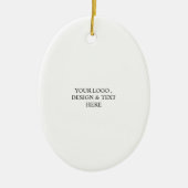 White Personalized – Your Logo & Text Here Keramisch Ornament (Voorkant)