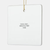 White Personalized – Your Logo & Text Here Keramisch Ornament (Links)