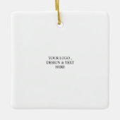 White Personalized – Your Logo & Text Here Keramisch Ornament (Voorkant)