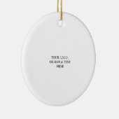 White Personalized – Your Logo & Text Here Keramisch Ornament (Rechts)