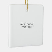 White Personalized – Your Logo & Text Here Keramisch Ornament (Rechts)